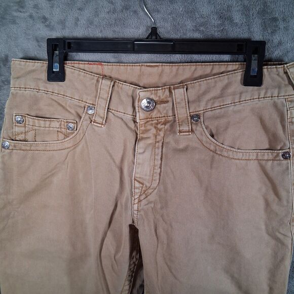 True Religion Slim Color Straw Mens 30 Inseam 33 Rare To Find  MEGJ19EDI Read - Picture 4 of 12